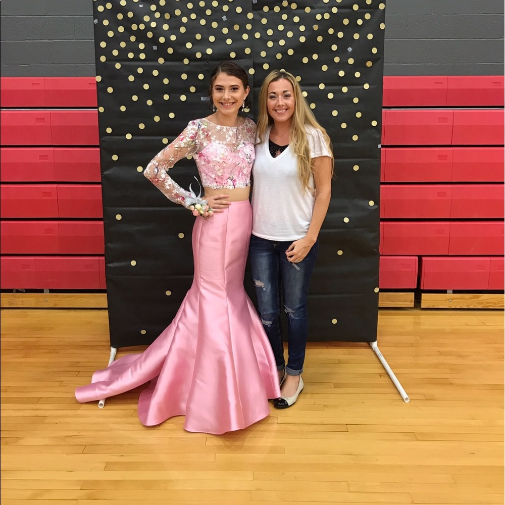 Pink Mori Lee prom dress