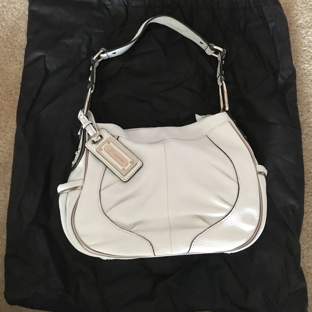 REDUCED! white leather bag