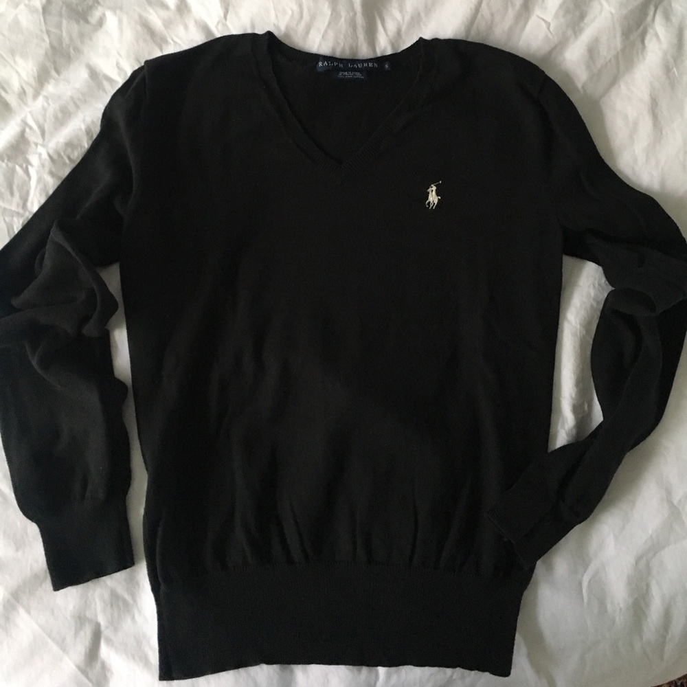 100% Pima cotton Ralph Lauren V-neck sweater