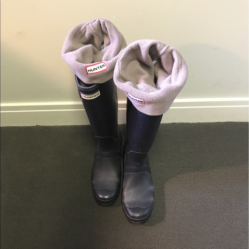 Eggplant Tall Hunter Boots! Size 9/10