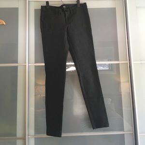 Heathered black thick stretch pant