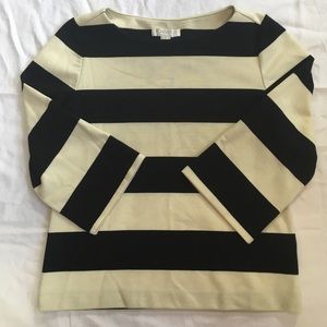 F21 Mod black/white striped top