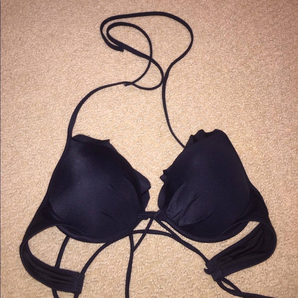 black bikini top