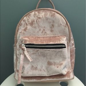 Blush Velvet Mini Backpack