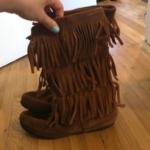 Minnetonka Fringe boots