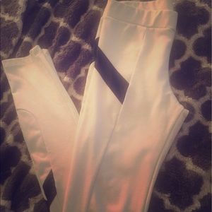 Arden B White w/Black leather Leggings