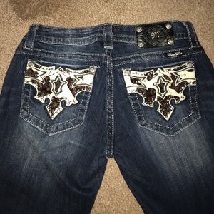 Cow print Miss Me jeans