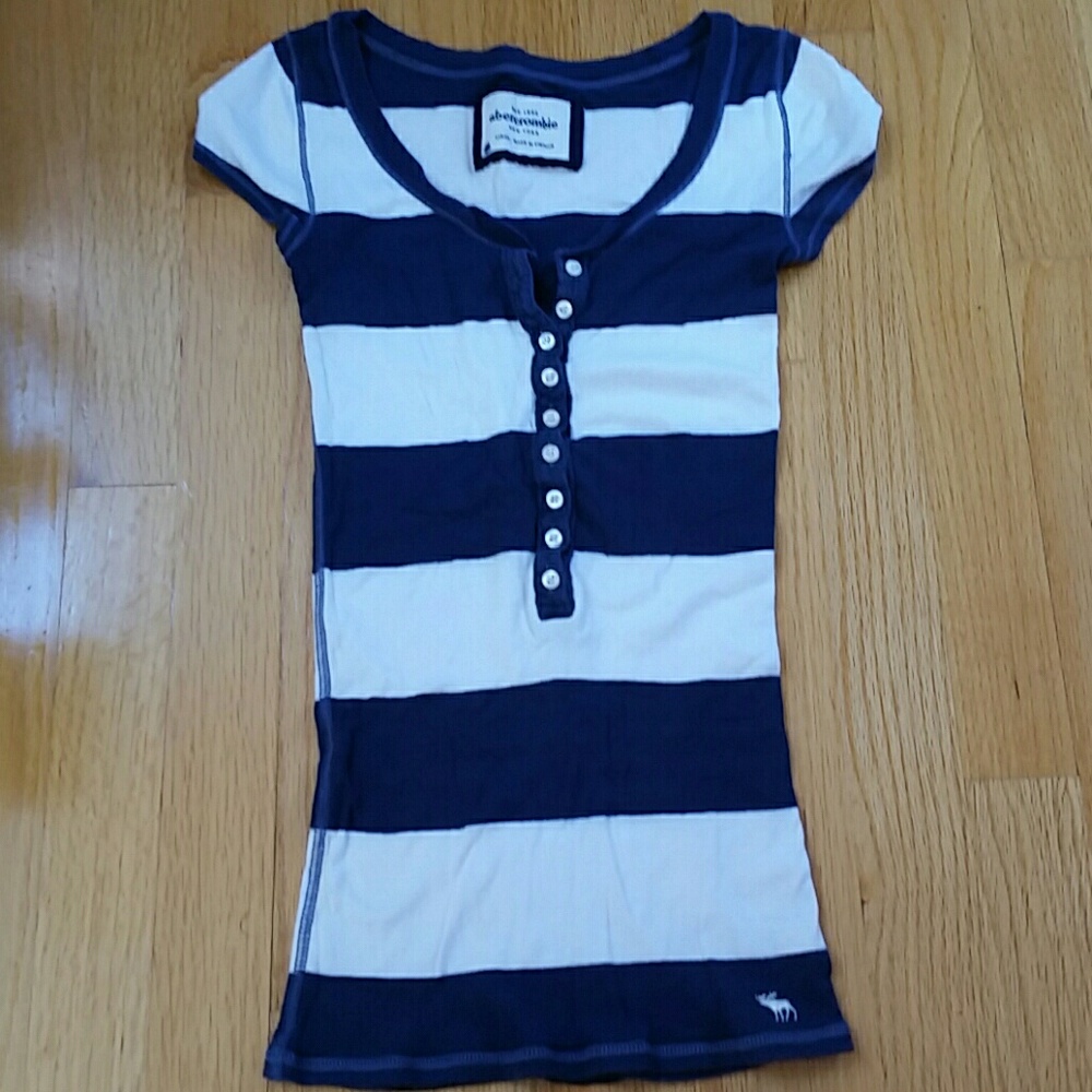 Abercrombie kids striped shirt with buttons