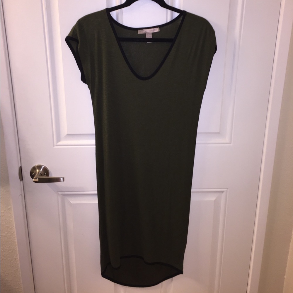 Green high low dress