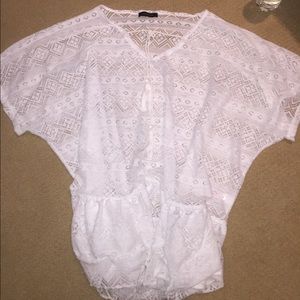 oversized lace tunic coverup