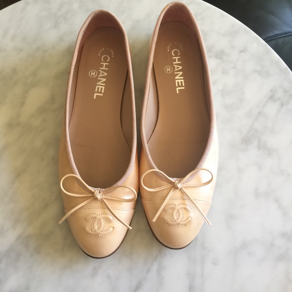 Nude/Light Pink Chanel Flats 🌼see desc for size🌼