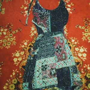 Boohoo patchwork chiffon romper