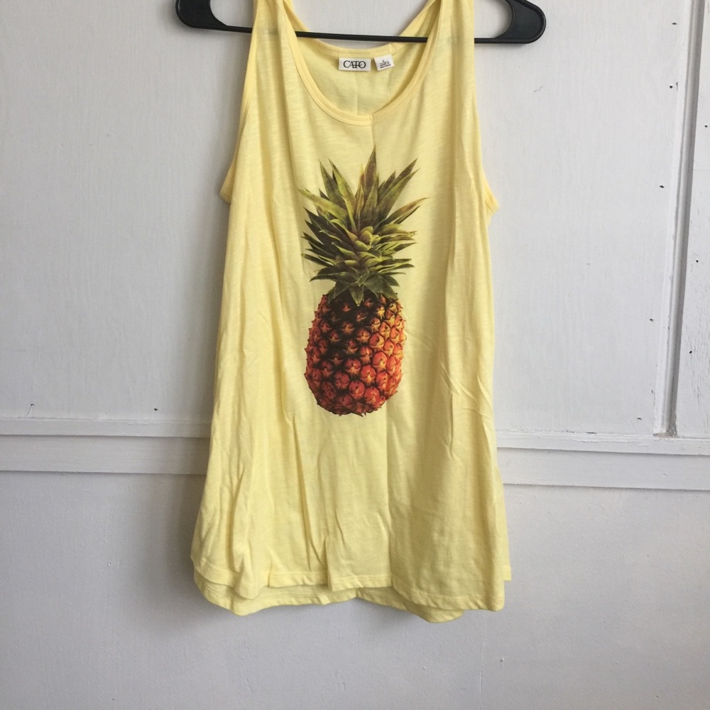Pineapple flowy tank top