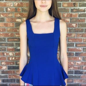 Blue Peplum Tank