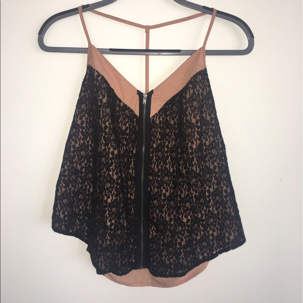 Black lace tank top
