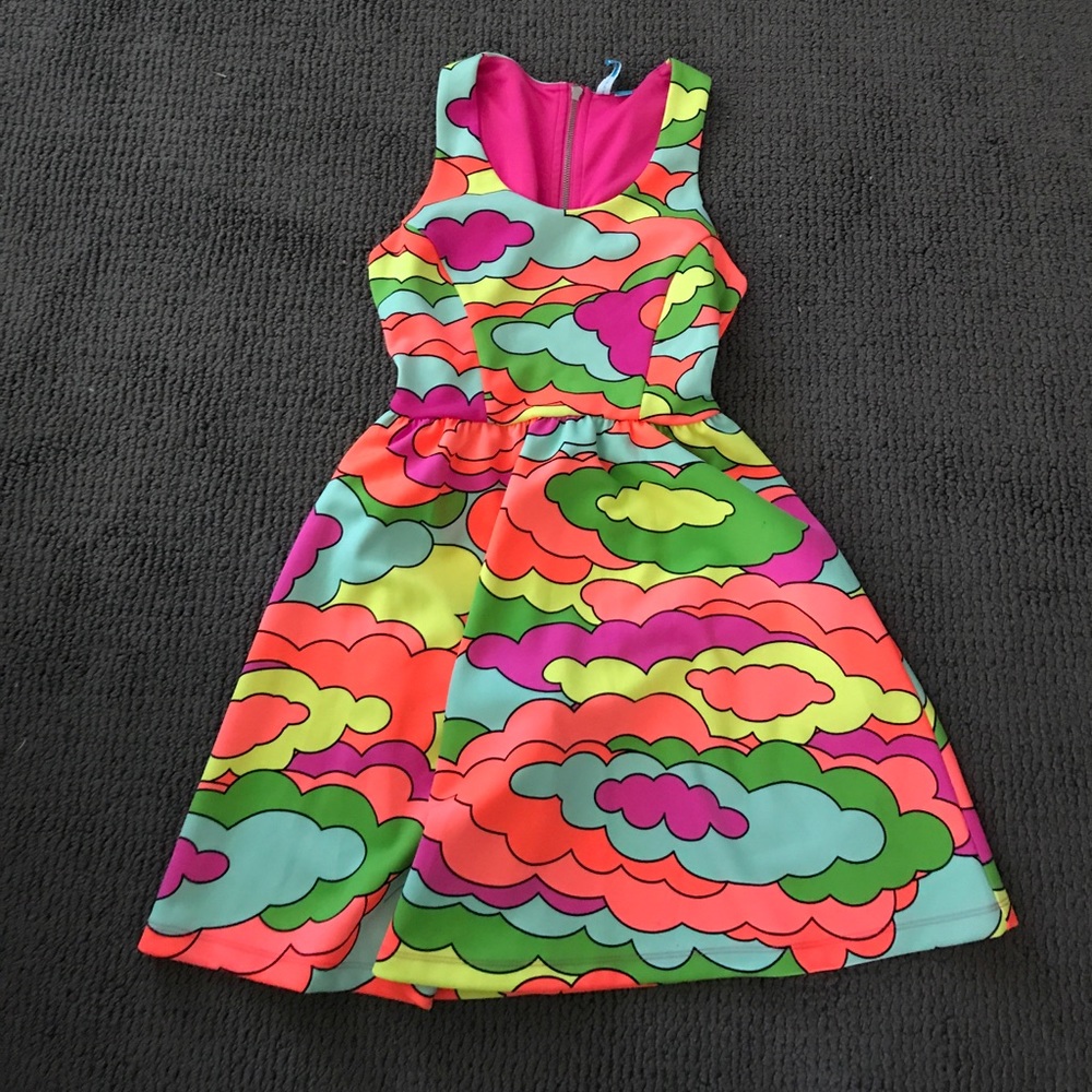 Neon skater dress