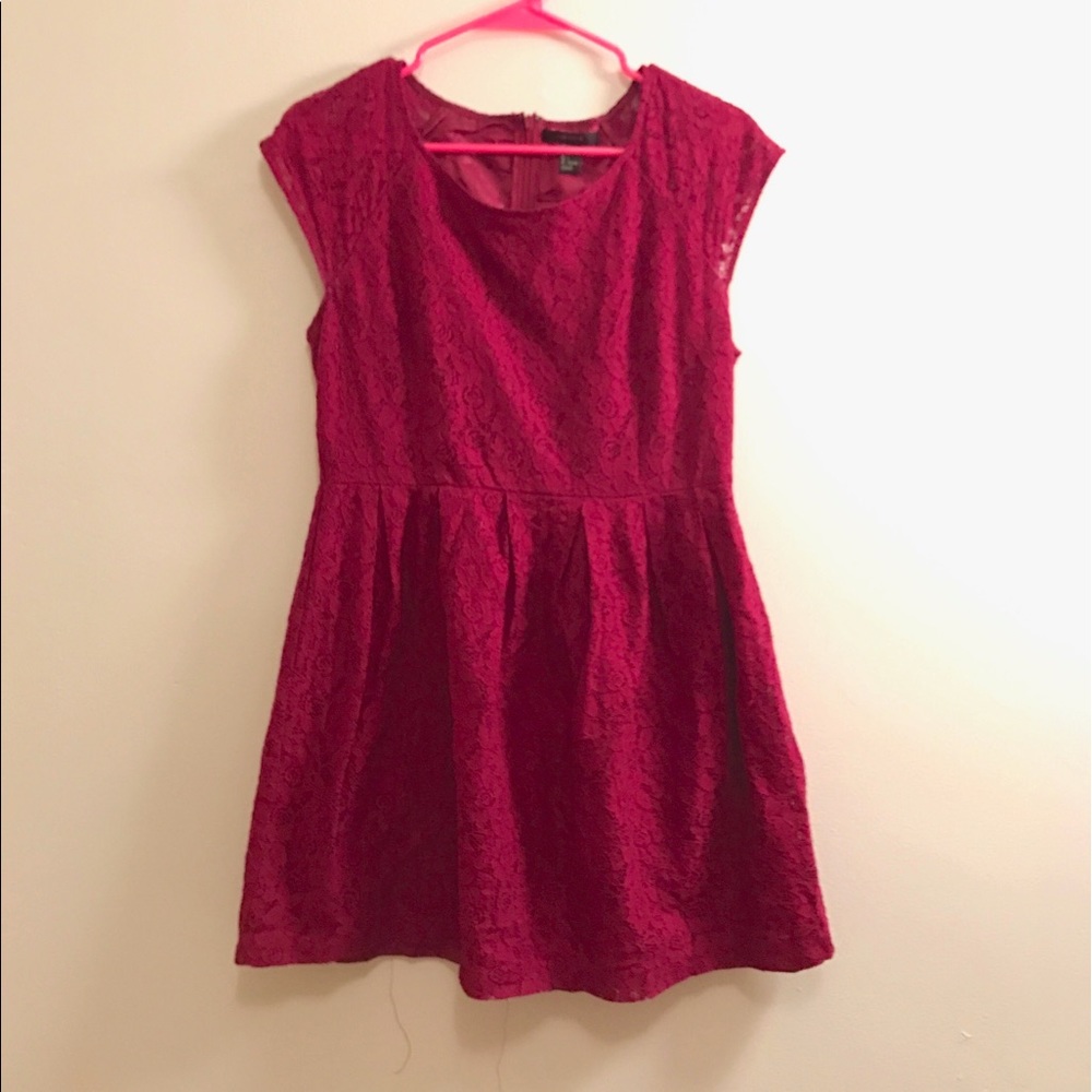 Forever 21 wine lace vintage boho style dress