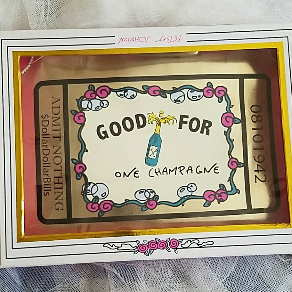 Betsey Johnson Admit Nothing Gold Clutch