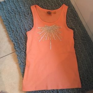 Peach Tory Burch tank.
