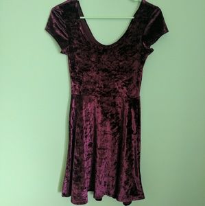 Purple velvet dress