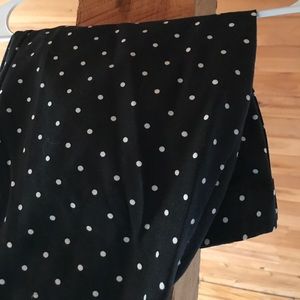 Black and white polka dot Capri pants