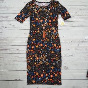 LuLaRoe Julia Dress Black arrows Aztec Unicorn