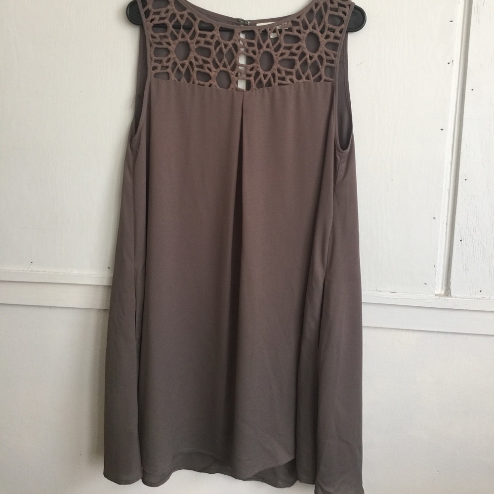 Crochet top high-low midi dress