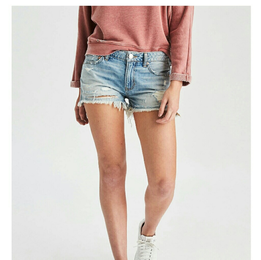 American Eagle Outfitters denim hi-rise shorts 14