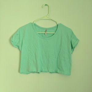 Teal crop top