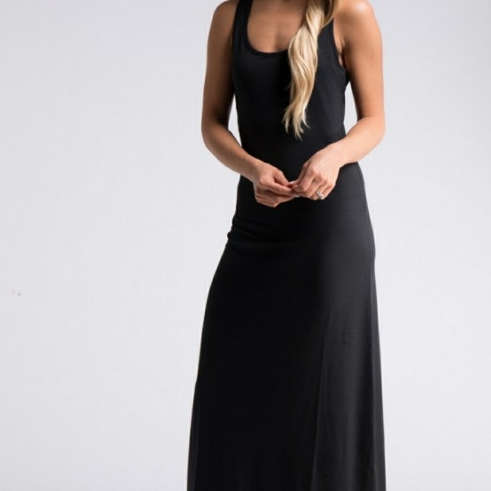 Black maxi dress