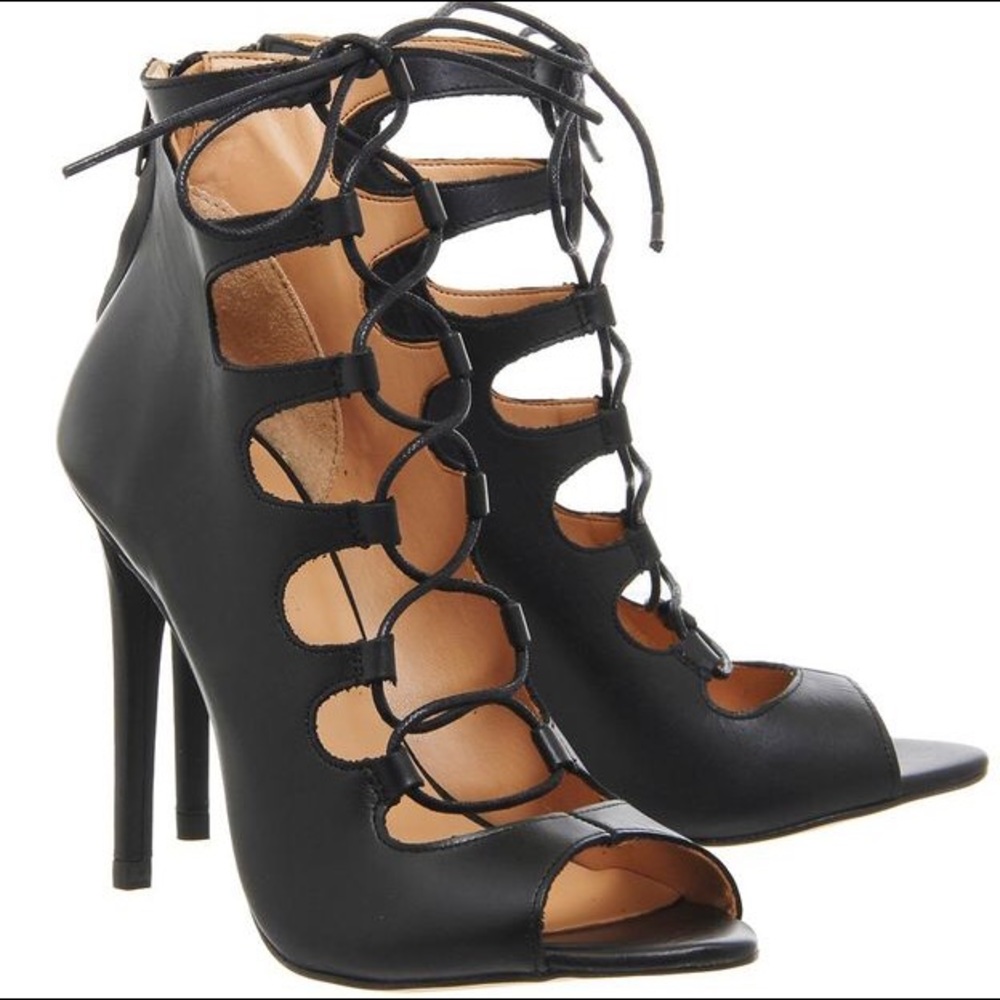 Zara gladiator leather heels