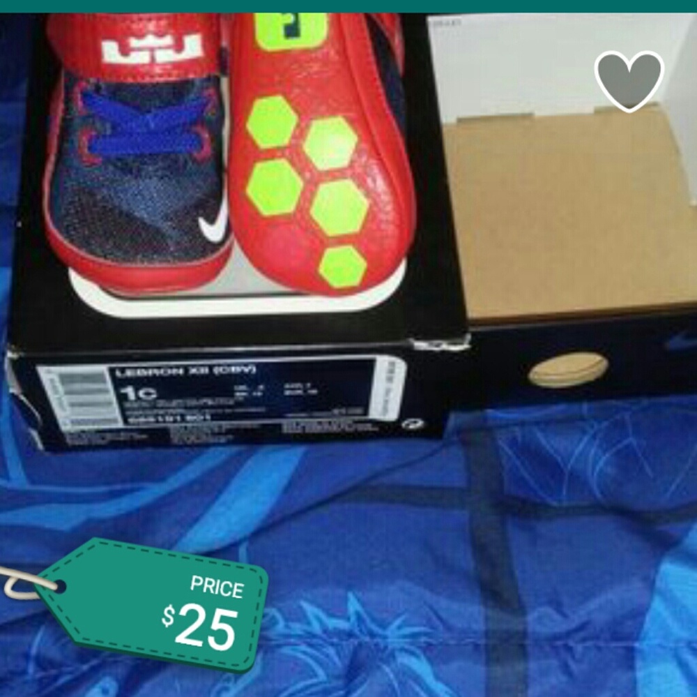 Red,blue and white sneakers