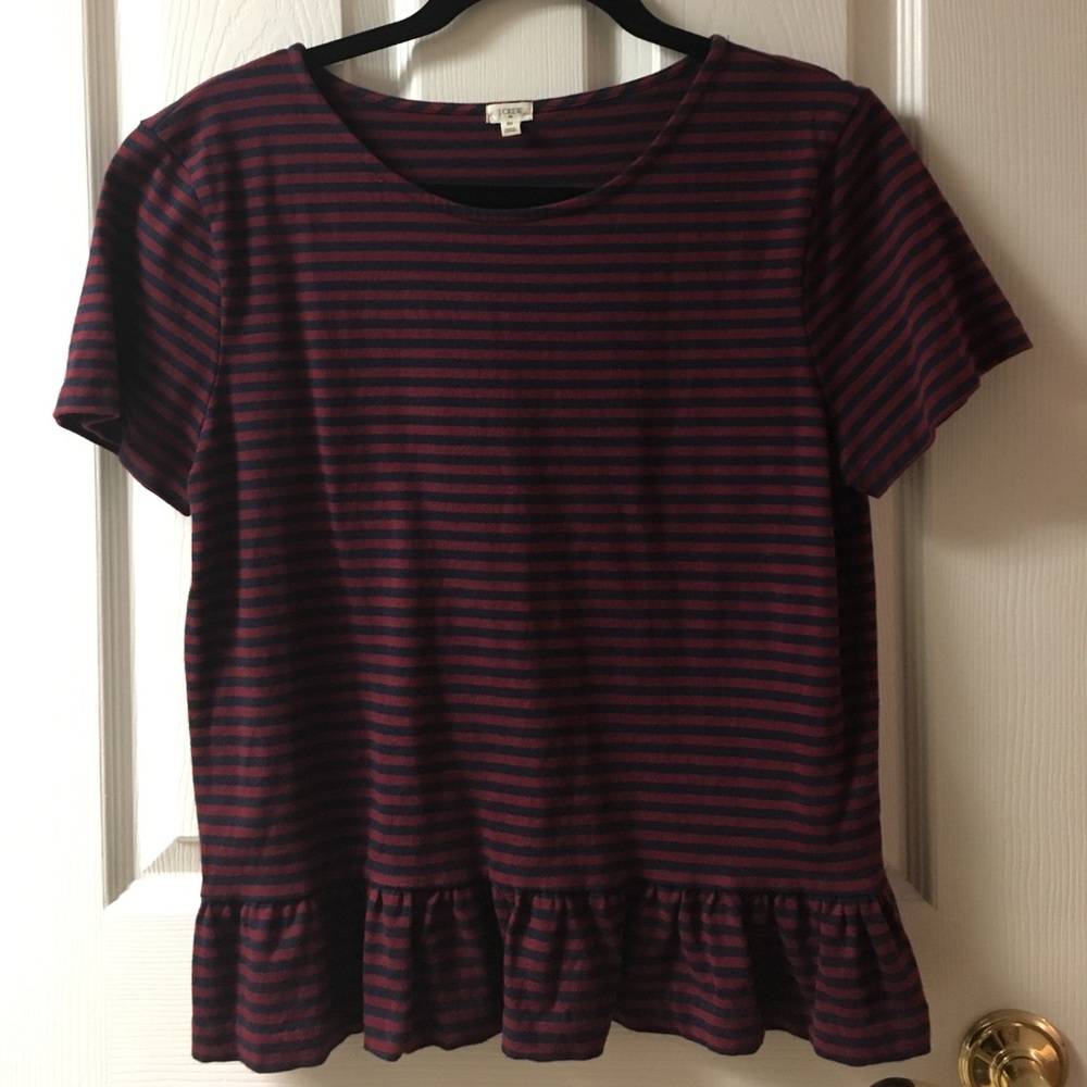 Stripped J.Crew Peplum Top