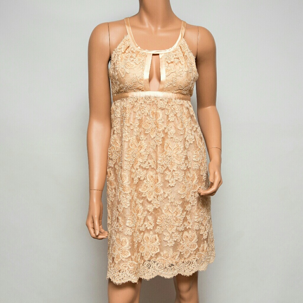 Ingwa Melero Apricot Bella Lace Overlay Dress