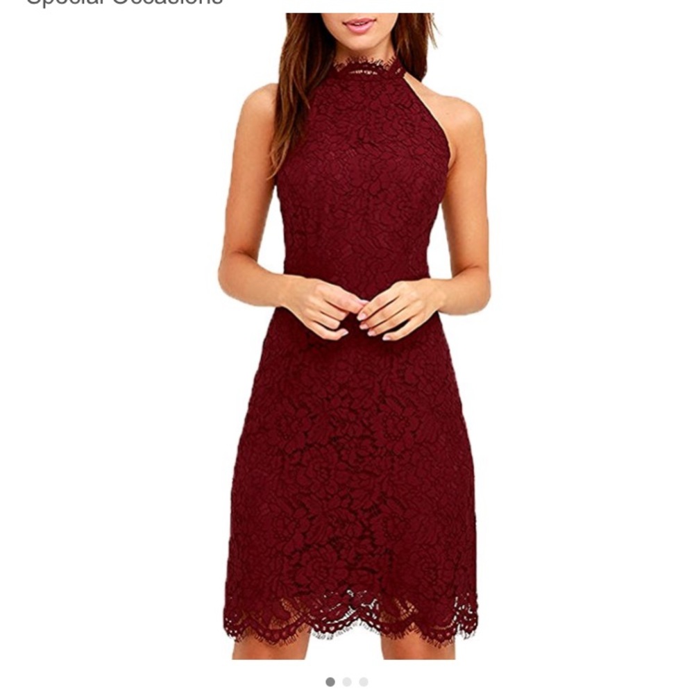 Red cocktail dress
