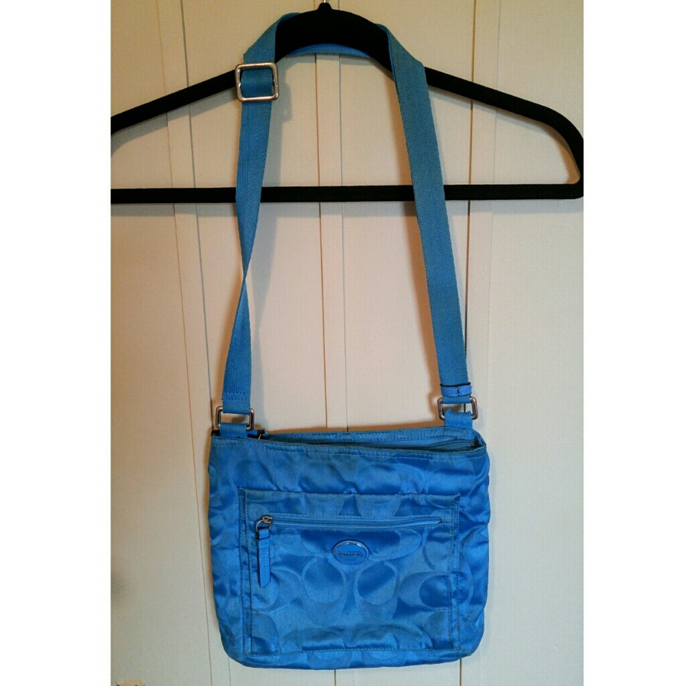COACH Signature Nylon Crossbody Purse