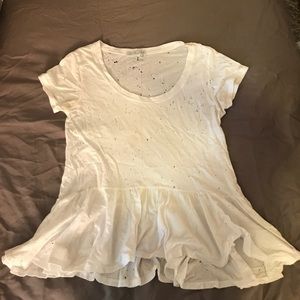 URBAN OUTFITTERS daydreamer distressed white top
