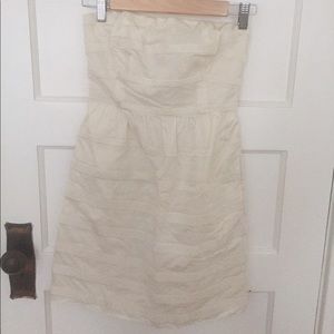 J. Crew white strapless dress