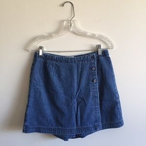 Denim Wrap Skort