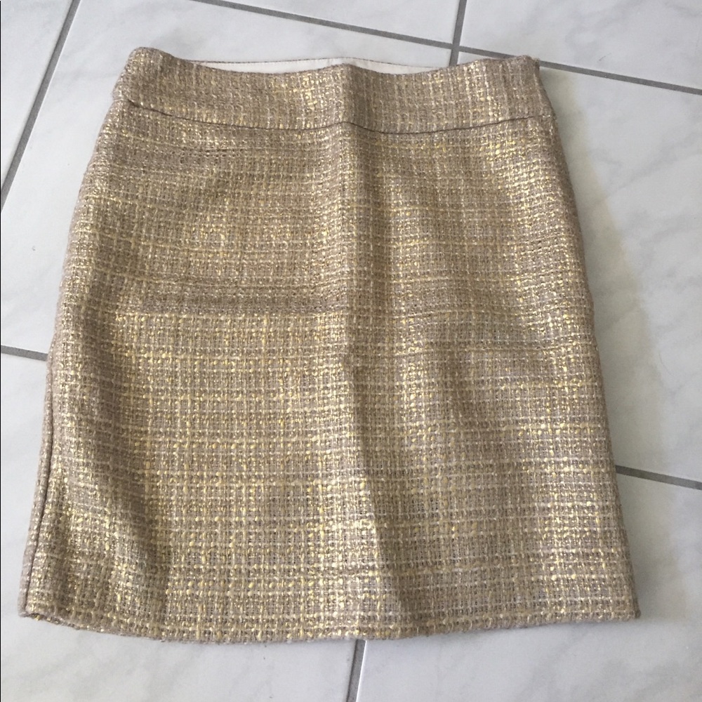 Shimmery gold skirt