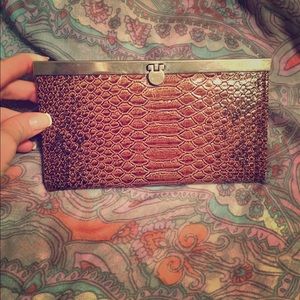 Brown wallet clutch