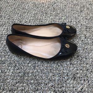 Black Tory Burch Patent Driver Flats size 10