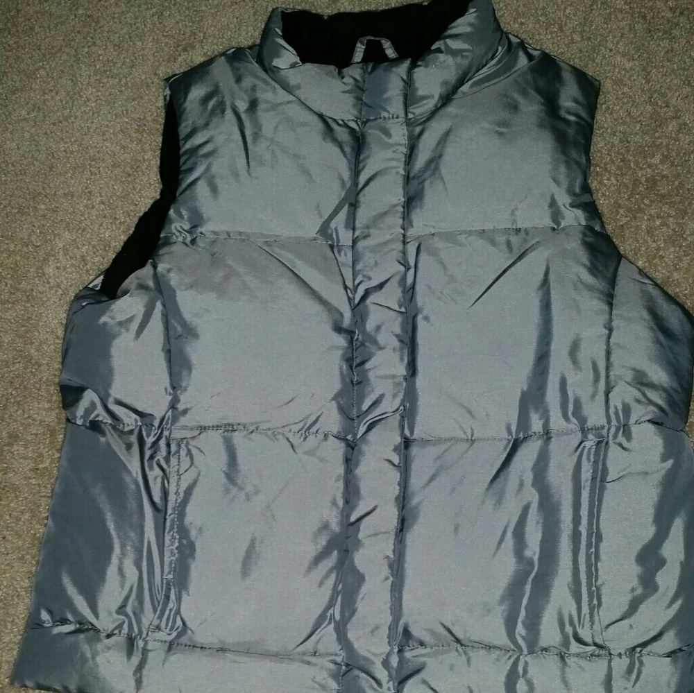 Silver Puffer Vest