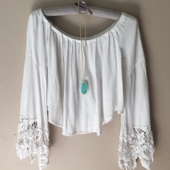 Top Shop Tops - 🌸HP🌸TOPSHOP Long Sleeve White Lace