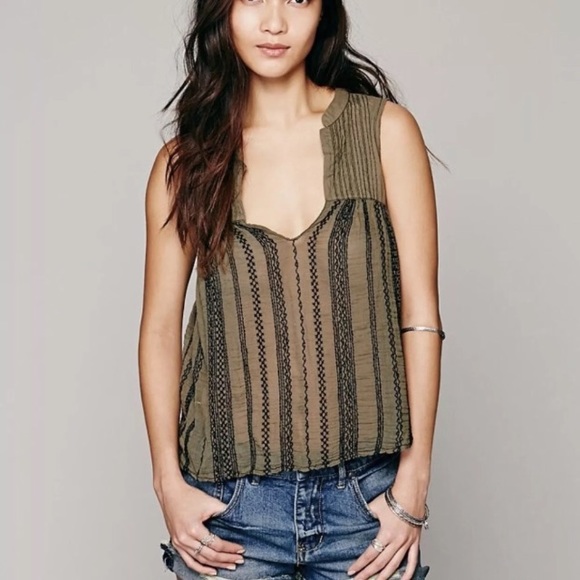 Free People Tops - Free People Strike It Open Back Top