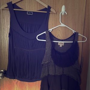 2 anthropologie purple tops sleeveless