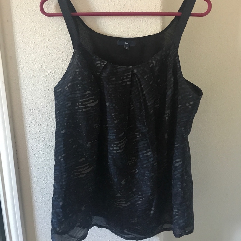 Blue and Black Medium Gap Tank Top