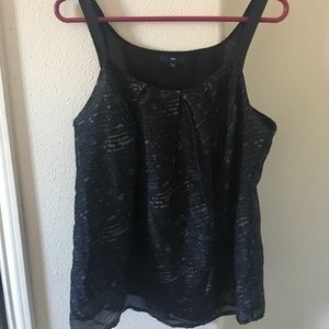 Blue and Black Medium Gap Tank Top