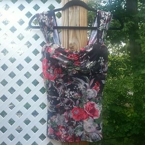 Floral Peblum Tank Top