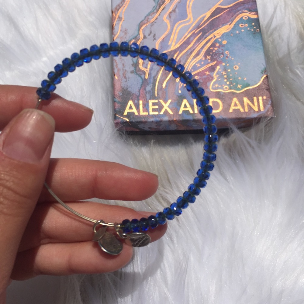 ✨Alex & Ani Blue & Silver Wire Bracelet